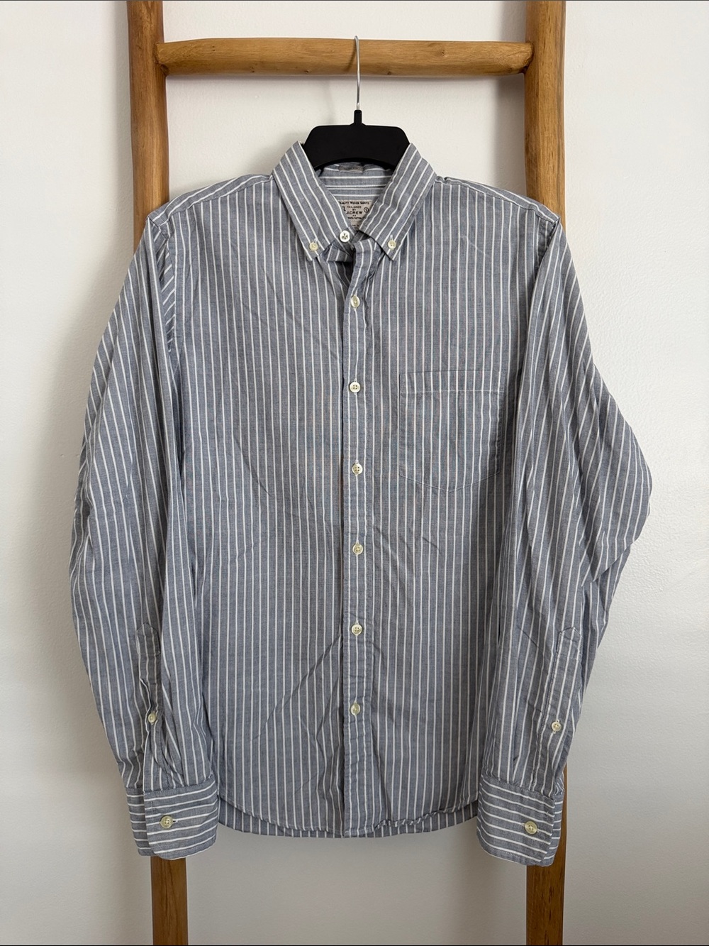 J. Crew Blue and White Stripe Button-Down Shirt | Slim Fit